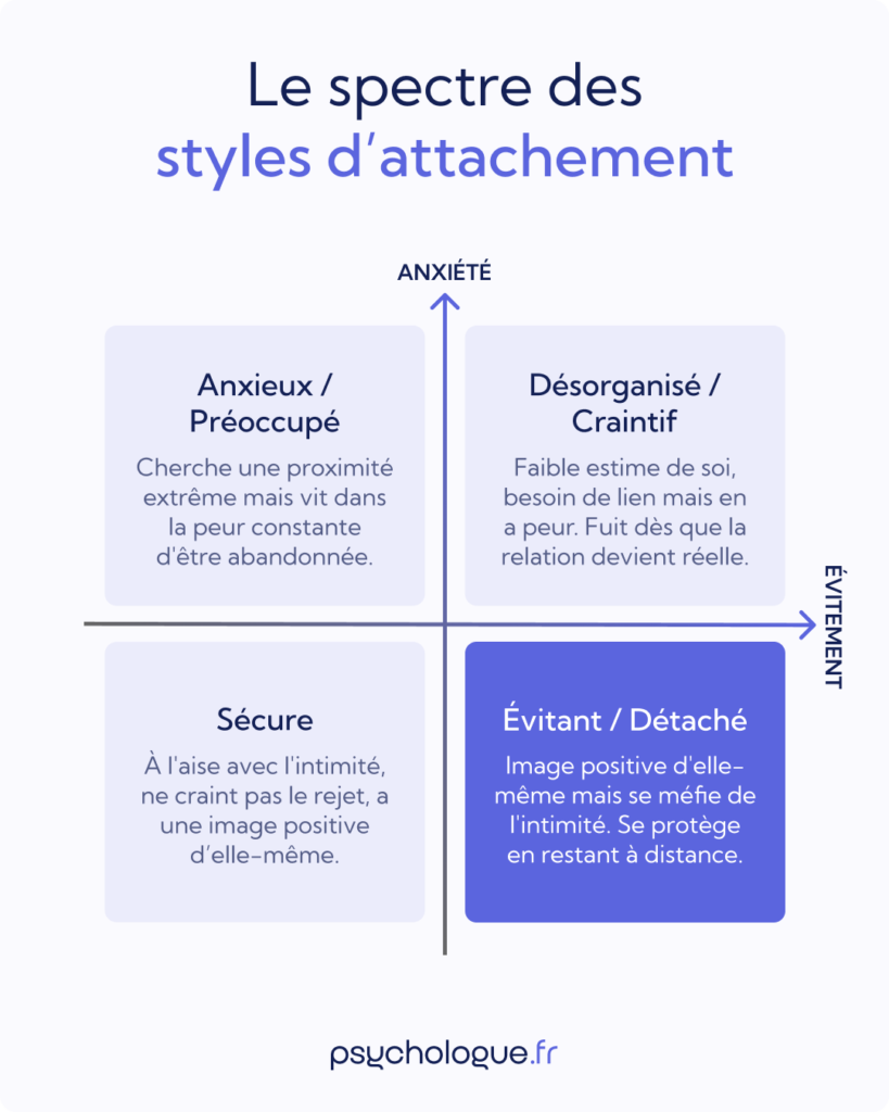 Le spectre des styles d'attachement