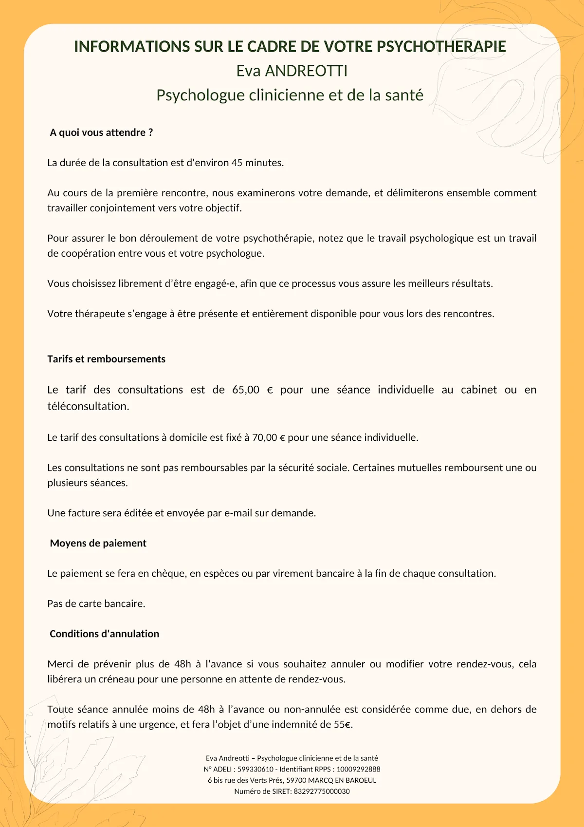 Cabinet de Mme Eva Andreotti, psychologue à Marcq-en-Baroeul · photo 4