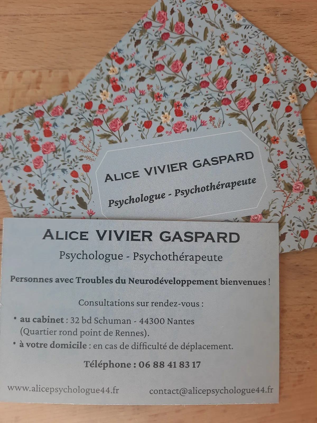 Cabinet de Mme Alice Vivier Gaspard, psychologue à Nantes · photo 5