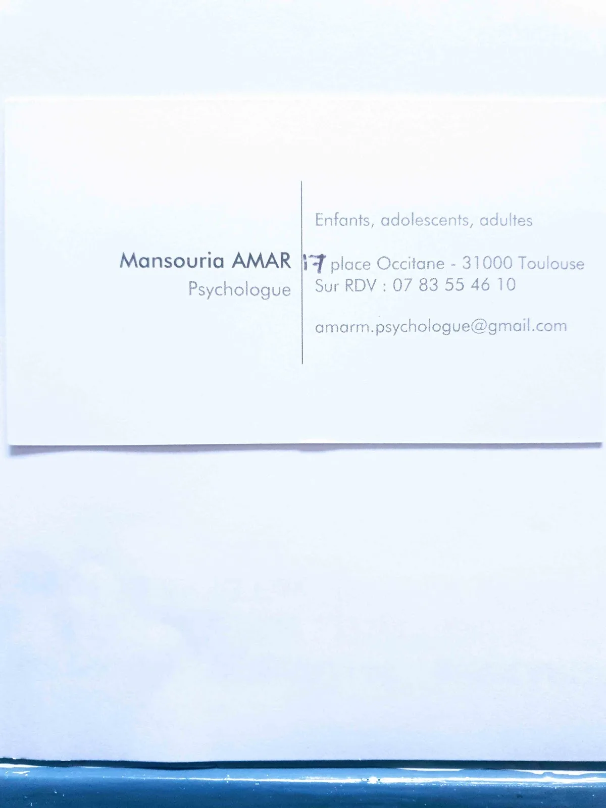 Cabinet de Mme Mansouria Amar, psychologue à Colomiers · photo 5
