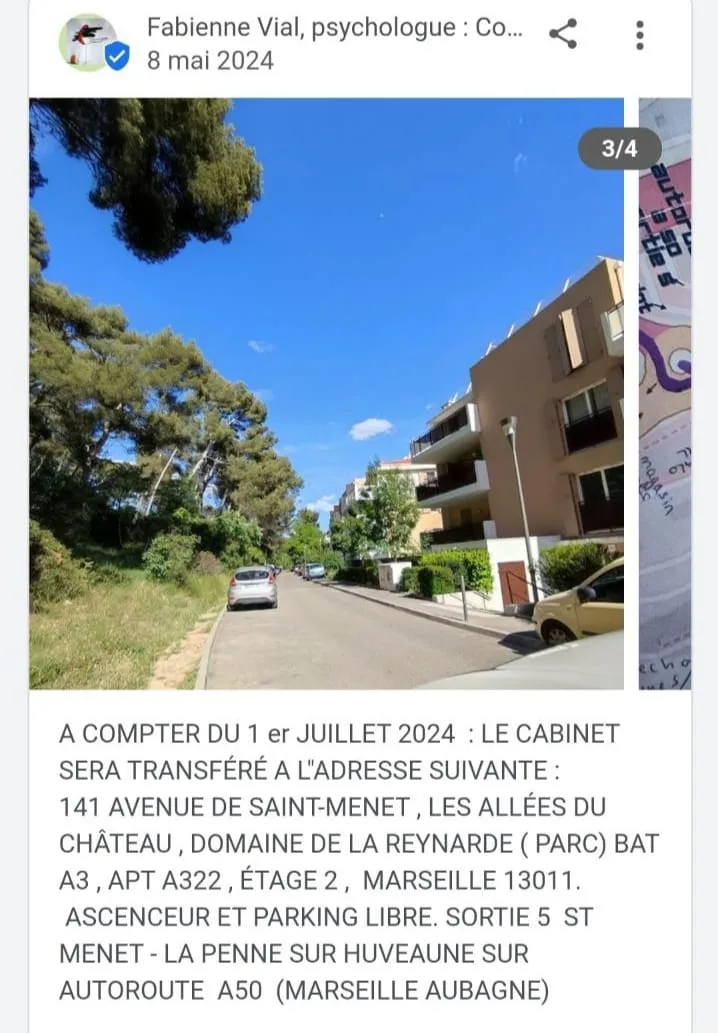 Cabinet de Mme Fabienne Vial, psychologue à Marseille · photo 4