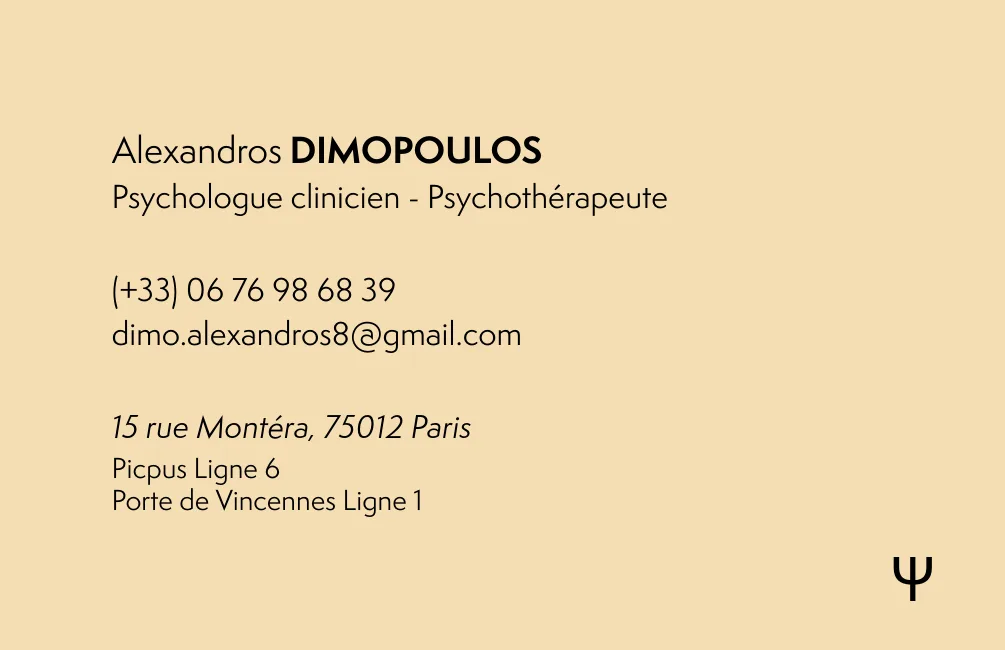 Cabinet de M. Alexandros Dimopoulos, psychologue à Paris 12e Arrondissement · photo 4