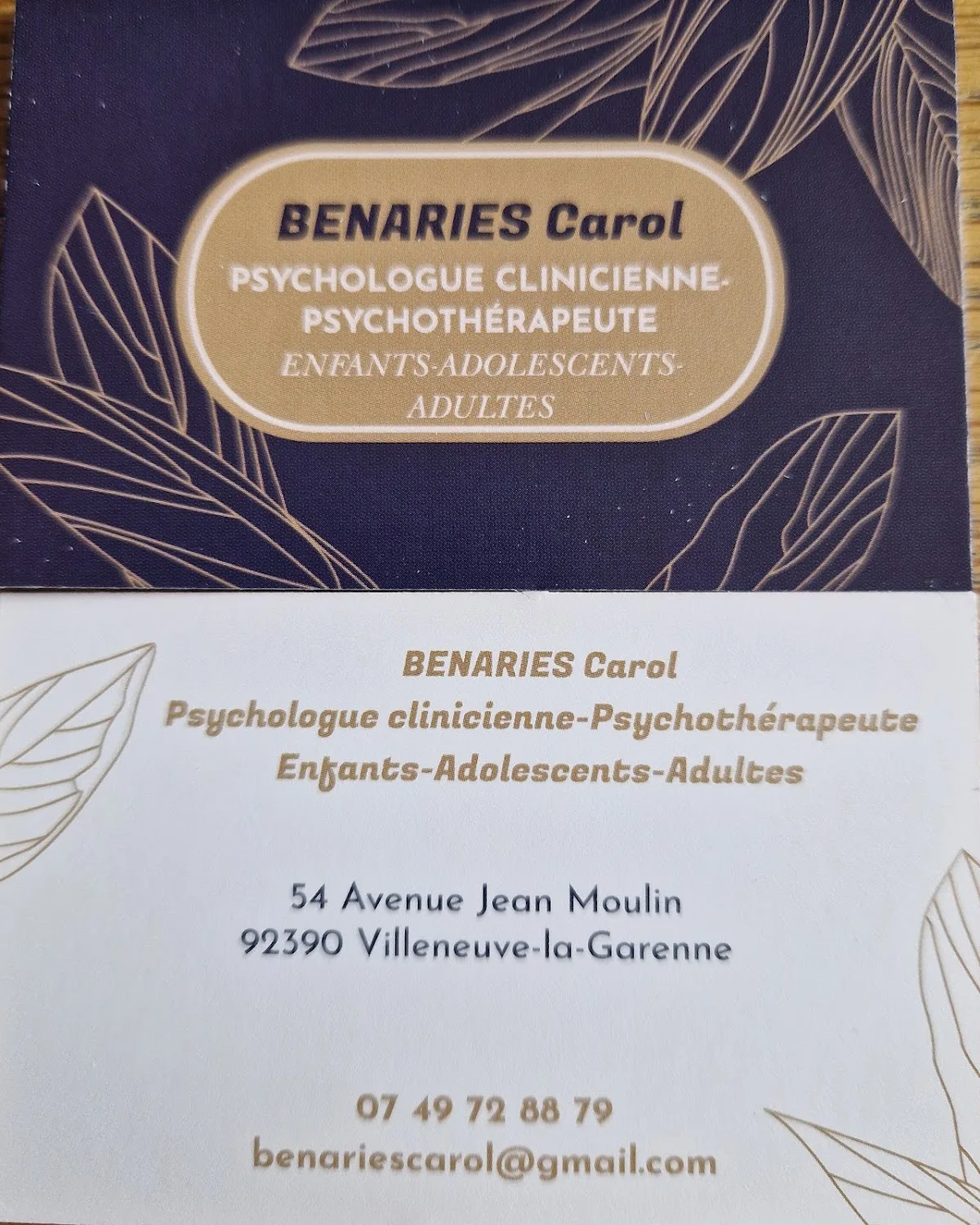 Cabinet de Mme Carol Benaries